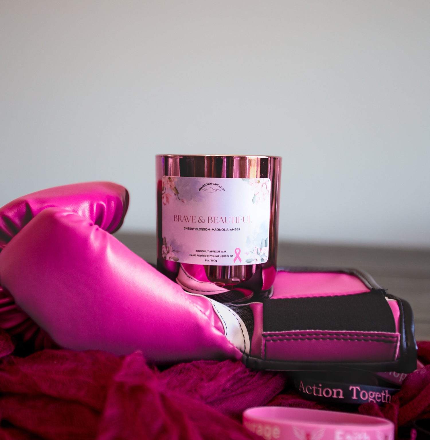 Brave & Beautiful Breast Cancer Candle