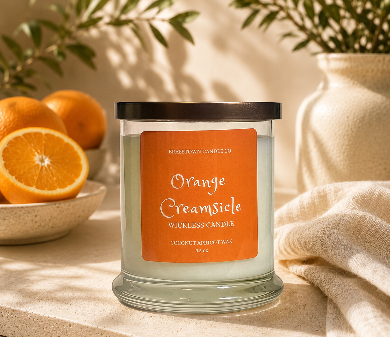 Orange Creamsicle Wickless Scented Candle