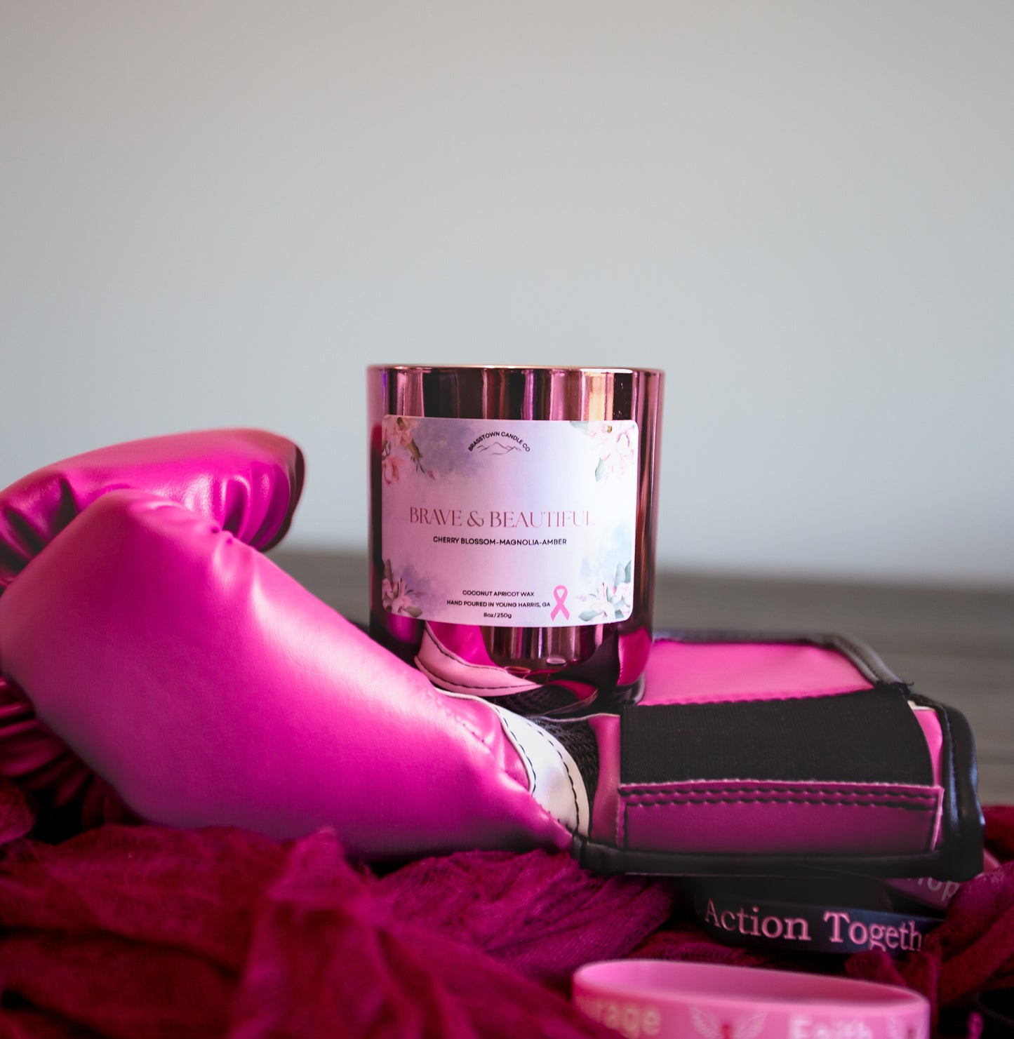 Brave & Beautiful Breast Cancer Candle